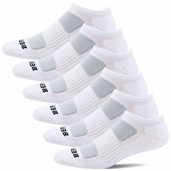 6 Pairs Womens No Show Socks Running Socks Cushioned Athletic