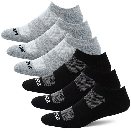 Picture of BERING Women's Ankle Socks No Show Running Athletic Cushioned (6 Pairs)