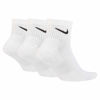 Picture of Nike Everyday Cushion Ankle Training Socks (3 Pair), Men's & Women's Ankle Socks with Sweat-Wicking Technology, White/Black, X-Large