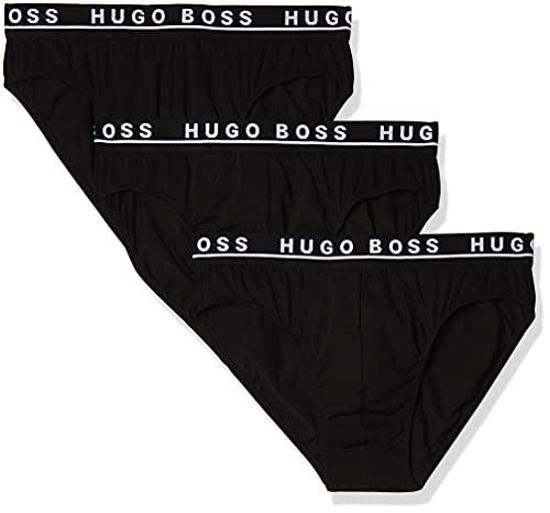 Picture of BOSS Men's 3-Pack Classic Regular Fit Stretch Briefs, Black, Large