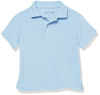 Picture of Nautica Boys School Uniform Short Sleeve Performance Polo, Light Blue, 14-16 Husky