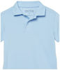 Picture of Nautica Boys School Uniform Short Sleeve Performance Polo, Light Blue, 14-16 Husky