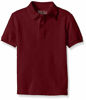 Picture of Nautica Big Boys' Uniform Short Sleeve Pique Polo, Burgundy, Small/8