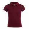 Picture of Nautica girls School Uniform Short Sleeve Performance Polo Shirt, Burgundy, 20 Plus