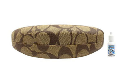 Picture of Coach Eyeglasses Case | Brown (M) | Free Lens Wash Cleaning Solution