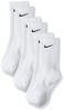 Picture of Nike Everyday Cushion Crew Training Socks, Unisex Socks with Sweat-Wicking Technology and Impact Cushioning (3 Pair), White/Black,Medium