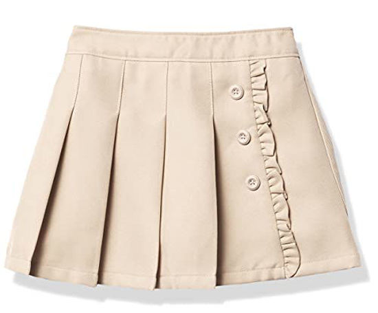 Picture of Nautica Girls' Big School Uniform Pleated Scooter, Khaki Ruffle, 16