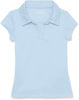 Picture of Nautica Girls' Little School Uniform Short Sleeve Performance Polo, Light Blue, 6