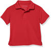 Picture of Nautica Boys School Uniform Short Sleeve Performance Polo, Red, 10-12 Husky