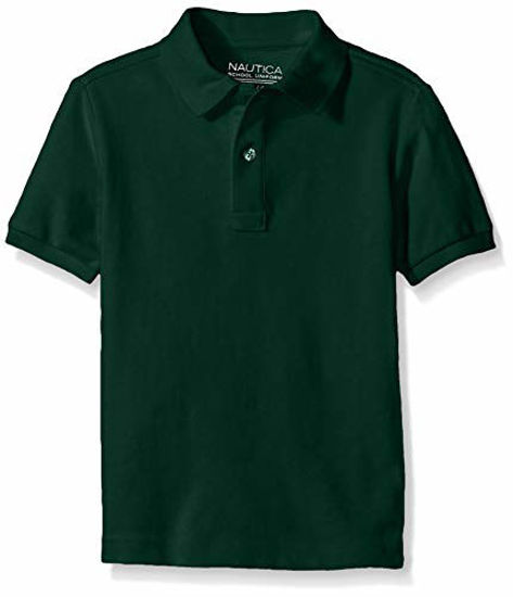 Picture of Nautica Little Boys' Uniform Short Sleeve Pique Polo, Hunter, Small/4