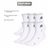 Picture of adidas Originals Trefoil Quarter Socks (6-Pair), White, Large