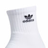 Picture of adidas Originals unisex-adult Trefoil Quarter Socks (6-Pair), White/Black, X-Large