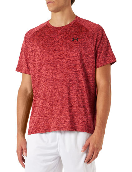 Picture of Under Armour mens Tech 2.0 Short-Sleeve T-Shirt , (810) Bolt Red / Chestnut Red / Black , Small