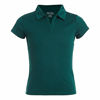 Picture of Nautica Girls' Little School Uniform Short Sleeve Performance Polo, Forest Green, 4