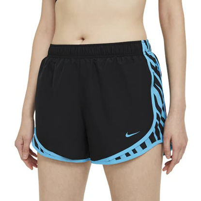 Picture of Nike Women's Dri-fit Tempo Track 3.5 Short (XL, Zebra Print/Black/Chlorine Blue)