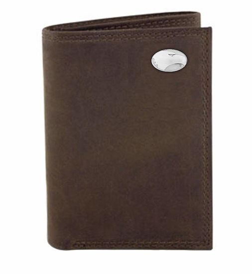 Picture of NCAA Georgia Southern Eagles Light Brown Crazy Horse Trifold Wallet