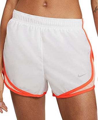 Picture of Nike Women's Dri-fit Tempo Track 3.5 Short (Medium, White/Orange Pearl)