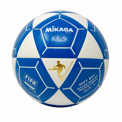 Picture of MIKASA FT5 Goal Master Soccer Ball, White/Blue, Size 5