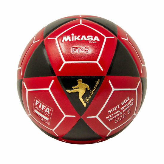 Picture of MIKASA FT5 Goal Master Soccer Ball, Black/Red, Size 5