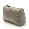 Picture of Prada Tessuto Nylon Triangle Logo Small Toiletry Case Argilla Grey 1NA011