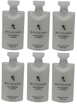 Picture of Bvlgari White Tea au the blanc Body Lotion Lot of 6 ea 2.5oz Bottles.