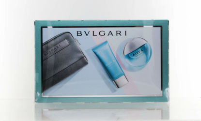 Picture of Bvlgari Aqva For Men 3 Piece Set (3.4 Oz Eau De Toilette Spray + 3.4 After Shave Balm + Pouch)