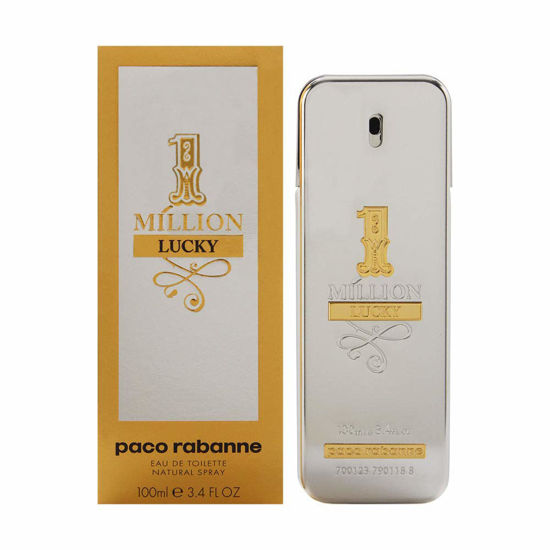 Picture of Paco Rabanne 1 Million Lucky Fragrance For Men - Earthy And Woody - Contains Notes Of Hazelnut, Greenplum And Cedar - Captivating And Addictive Warm Woods Scent - Edt Spray - 3.4 Oz