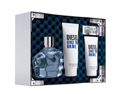 Picture of Diesel ONLY THE BRAVE Men's set, 4.2 oz Eau de Toilette, 3.4 oz Shower Gel, 1.7 oz Shower Gel