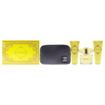 Picture of Versace Versace Yellow Diamond Women 3oz EDT Spray, 3.4oz Shower Gel, 3.4oz Body Lotion, Bag 4 Pc Gift Set