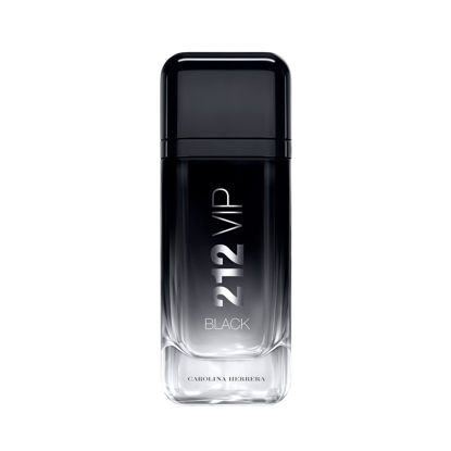 Picture of Carolina Herrera 212 Vip Black Fragrance For Men - Energetic And Spicy Scent - Notes Of Lavender, Black Vanilla Husk And Musk - Skin Friendly - Aromatic Fougere Fragrance - Edp Spray - 3.4 Oz