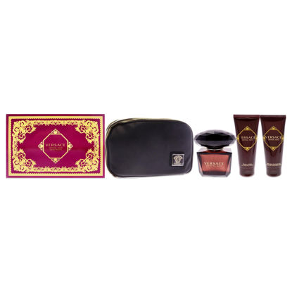 Picture of Versace Crystal Noir Women 3oz EDT Spray, 3.4oz Bath and Shower Gel, 3.4oz Body Lotion, Bag 4 Pc Gift Set