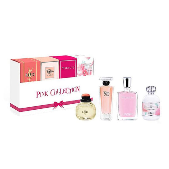 Picture of Pink Collection 4 Piece Set for Women (YSL Paris 0.25 Oz EDP Spray + Lancome Tresor In Love 0.16 Oz EDP Spray + Lancome Miracle 0.16 Oz EDP Spray + Cacharel Anais Anais L’Original 0.20 Oz EDT Spray)