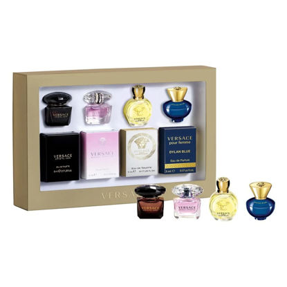 Picture of Versace Gifts & Sets Womens Mini Set (Crystal Noir/Bright Crystal/ Eros Pour Femme EDT, Pour Femme Dylan Blue EDP)