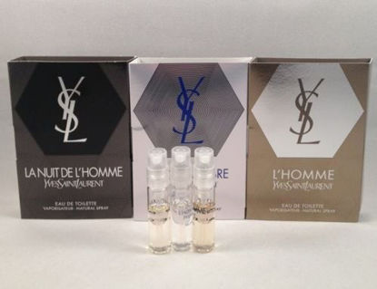 Picture of 3 Yves Saint Laurent YSL La Nuit De L'homme Libre Sample Vial 0.05 Oz Each TRY ALL