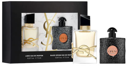 Picture of YSL Yves Saint Laurent Mini Black Opium and Libre Perfume Eau de Parfum Duo (2 X 0.25 Ounce)