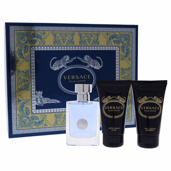 GetUSCart- Versace Pour Homme Men Gift Set (Eau De Toilette Spray, Hair and  Body Shampoo)