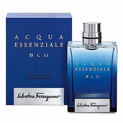 Picture of Salvatore Ferragamo Acqua Essenziale Blu Eau de Toilette Spray for Men, 3.4 Ounce