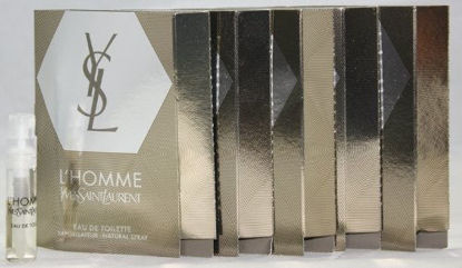 Picture of YSL Yves Saint Laurent L'HOMME Eau de Toilette EDT Cologne for Men .05 fl. oz. / 1.5 ml Carded Sample Spray Vial x 5