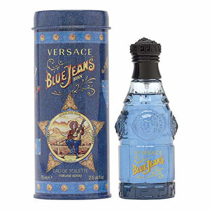 Picture of Gianni Versace Blue Jeans Man Eau de Toilette Natural Spray 2.5 Ounce, one size