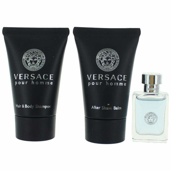 Picture of Versace Pour Homme by Versace Gift Set - .17 oz Mini EDT + .8 oz After Shave Balm + .8 oz Hair + Body Shampoo