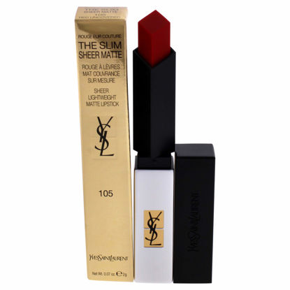 Picture of Yves Saint Laurent Rouge Pur Couture The Slim Sheer Matte Lipstick - 105 Red Un Women Lipstick 0.07 oz