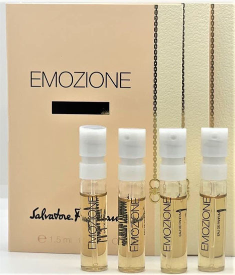 Picture of 4 Salvatore Ferragamo Emozione EDP Spray Sample Vial 1.5 Ml/.05 Oz Lot