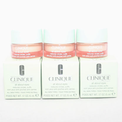 Picture of Pack of 3 x Clinique All About Eyes, 0.17 oz / 5 ml each, Sample Size, Unboxed