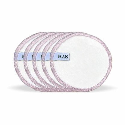 Picture of Reusable Bamboo Cotton Facial Pads, Soft on Skin, Makeup Remover Pads, Absorbent, Ideal for Sensitive Skin, Eco-Friendly Cotton & Bamboo Rounds | Pack of 5 - RAS LUXURY OILS