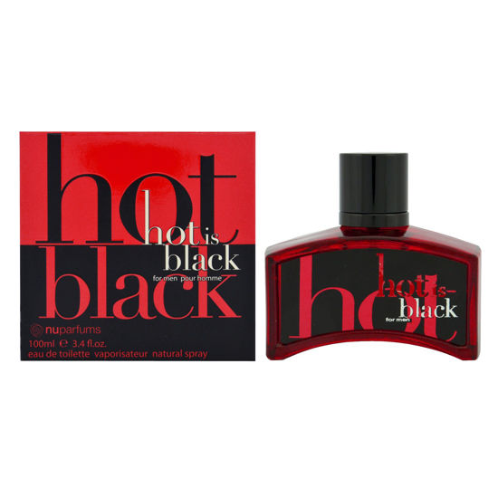 Picture of Nu Parfums Hot is Black Eau de Toilette Spray for Men, 3.4 Ounce