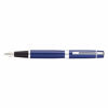 Picture of Sheaffer 300 Glossy Blue Lacquer Fountain Pen with Chrome-Plated Trim and Medium Nib