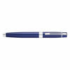 Picture of Sheaffer 300 Glossy Blue Lacquer Fountain Pen with Chrome-Plated Trim and Medium Nib