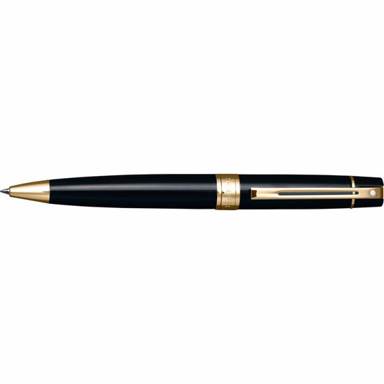 Picture of Sheaffer 300 Glossy Black Ballpoint Pen with Gold Tone Trim