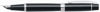 Picture of Sheaffer 300 Glossy Black Fountain Pen with Chrome-Plated Trim and Fine Nib