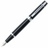 Picture of Sheaffer 300 Glossy Black Fountain Pen with Chrome-Plated Trim and Fine Nib